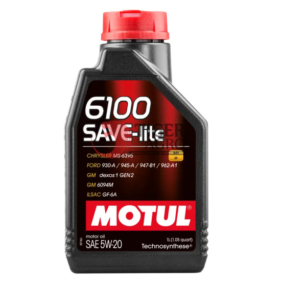 Олива MOTUL 6100 Save-lite SAE 5W20 (1L) (841311 / 108009)