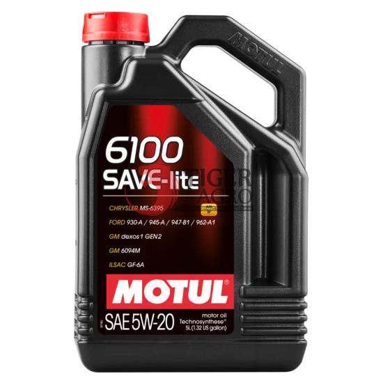Олива MOTUL 6100 Save-lite SAE 5W20 (5L) (841351 / 108033)