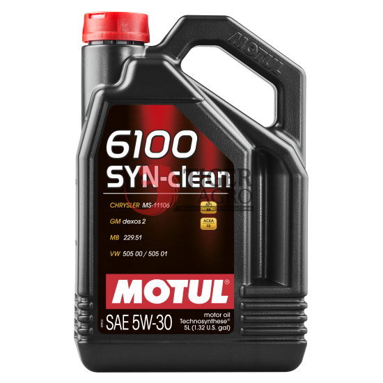 Олива MOTUL 6100 Syn-clean SAE 5W30 (5L) (814251 / 107948)