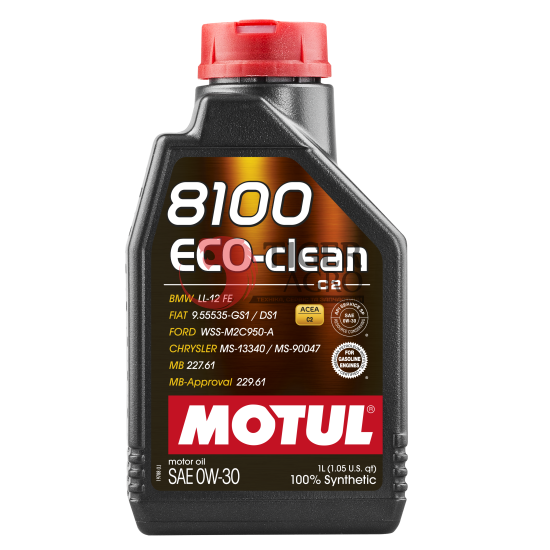 Олива MOTUL 8100 Eco-clean SAE 0W30 (1L) (868011 / 102888)