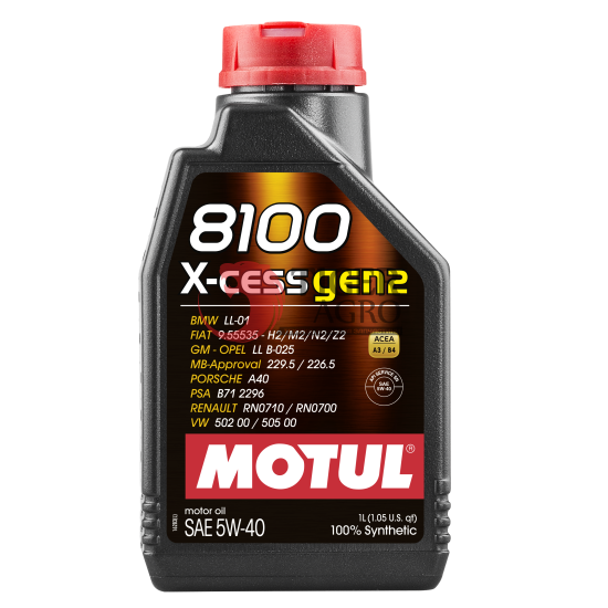 Олива MOTUL 8100 X-cess gen2 SAE 5W40 (1L) (368201 / 109774)