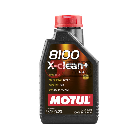 Олива MOTUL 8100 X-clean+ SAE 5W30 (1L) (854711 / 106376)