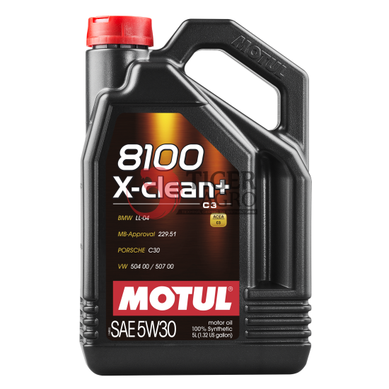 Олива MOTUL 8100 X-clean+ SAE 5W30 (5L) (854751 / 106377)