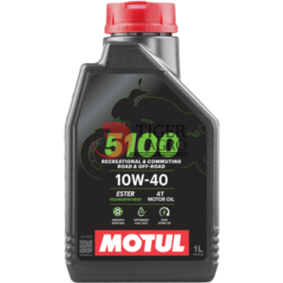 Олива MOTUL 5100 4T SAE 10W40 (1L) (836511 / 104066)