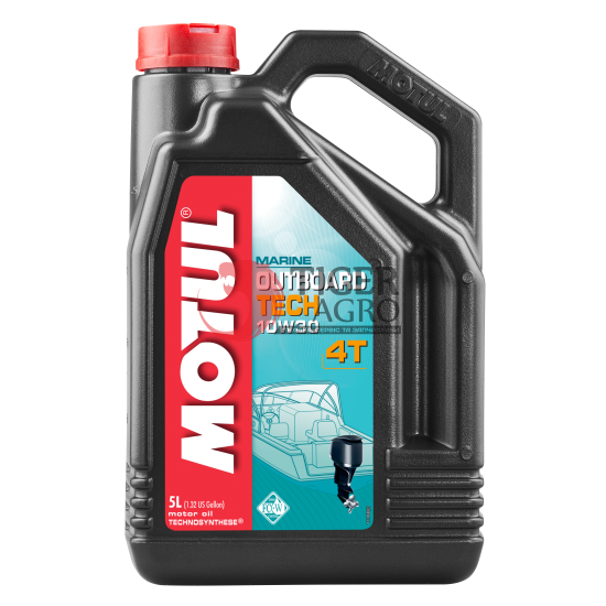 Олива MOTUL Outboard Tech 4T SAE 10W30 (5L) (852151 / 106447)