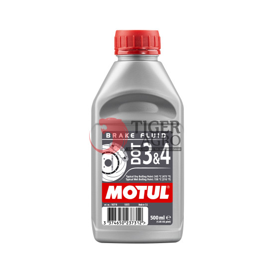 Гальмівна рідина MOTUL DOT 3&4 Brake Fluid (0,5L) (807910 / 102718)