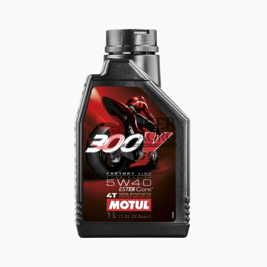 Олива MOTUL 300V 4T Factory Line Off Road SAE 5W40 (1L) (845611 / 104134)