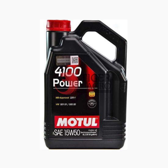 Олива MOTUL 4100 Power SAE 15W50 (4L) (386207 / 100271)