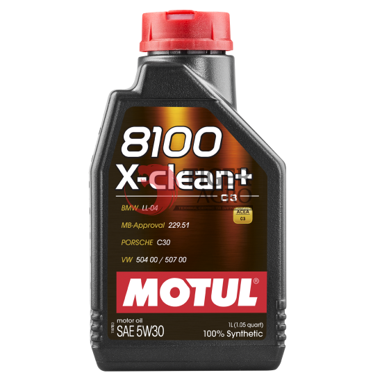 Олива MOTUL 8100 X-clean+ SAE 5W30 (1L) (854711 / 106376)