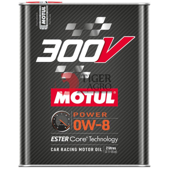 Олива MOTUL 300V POWER SAE 0W8 (2L) (826002 / 110854)