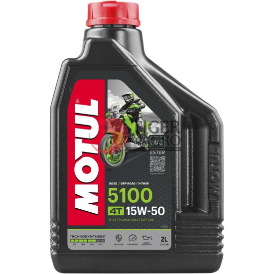Олива MOTUL 5100 4T SAE 15W50 (2L)			