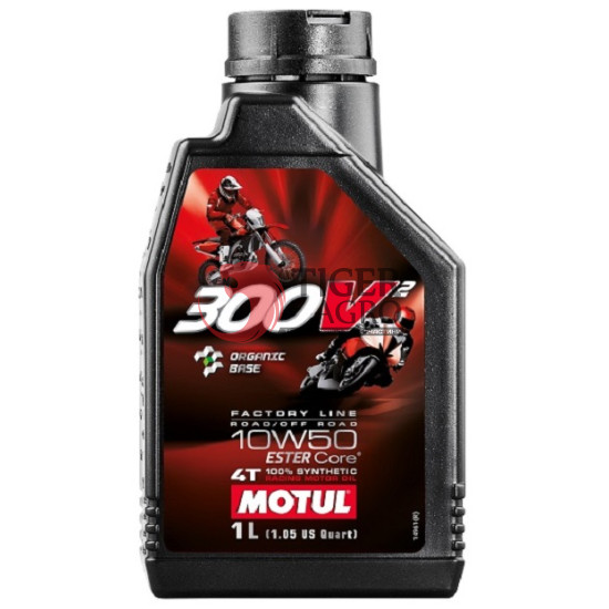 Олива MOTUL 300V 4T Factory Line Road/Off Road 10W50 (1L) (835811 / 108586)