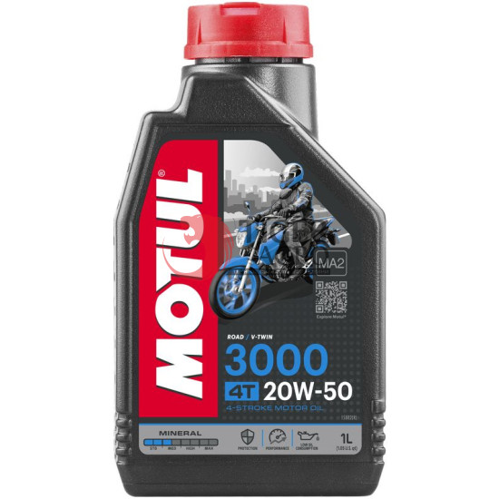 Олива MOTUL 3000 4T 20W50 1L (837011 / 107318)