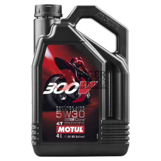 Олива MOTUL 300V 4T Factory Line Road Racing SAE 5W30 (4L) (835941 / 104111)