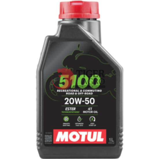 Олива MOTUL 5100 4T SAE 20W50 (1L) (837611 / 109944)