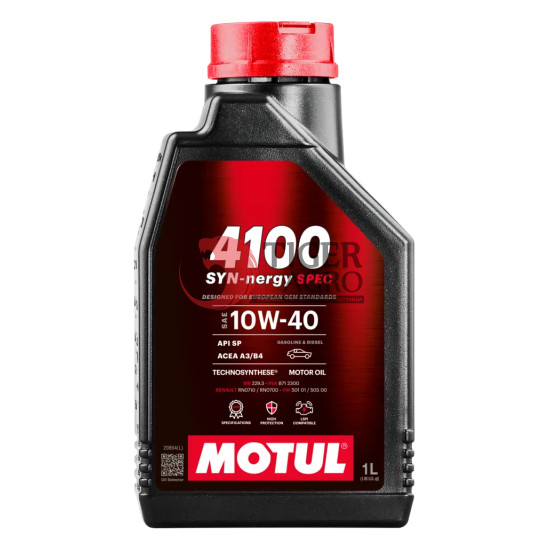 MOTUL 4100 Syn-nergy Spec SAE 10W40 12х1 L (387701 / 112890)