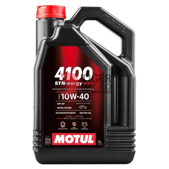 MOTUL 4100 Syn-nergy Spec SAE 10W40 4х5 L (387706 / 112892)