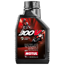 Олива MOTUL 300V 4T Factory Line Road/Off Road 10W50 (1L) (835811 / 108586)