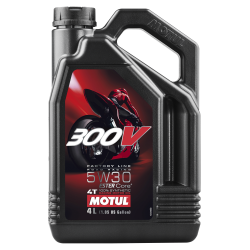 Олива MOTUL 300V 4T Factory Line Road Racing SAE 5W30 (4L) (835941 / 104111)