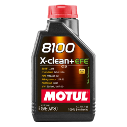 Олива MOTUL 8100 X-clean+ EFE SAE 0W30 (1L) (853911 / 111657)