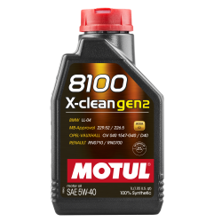 Олива MOTUL 8100 X-clean gen2 SAE 5W40 (1L) (854111 / 109761)